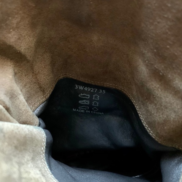 Prada Brown Suede Round-toe Slouchy Boots Sz 35 - Picture 7 of 8